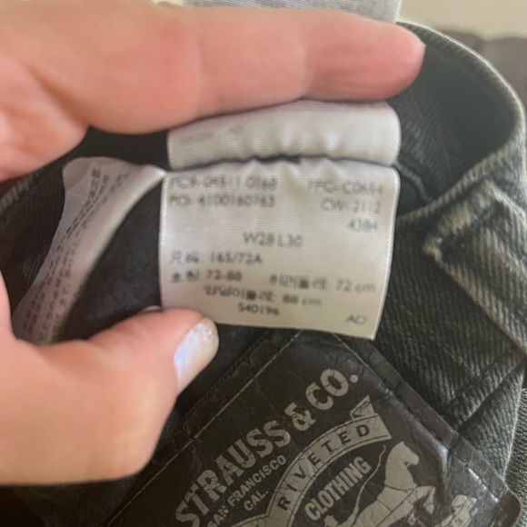 Levi’s Men’s Jeans Black 28x30 - Picture 7 of 7